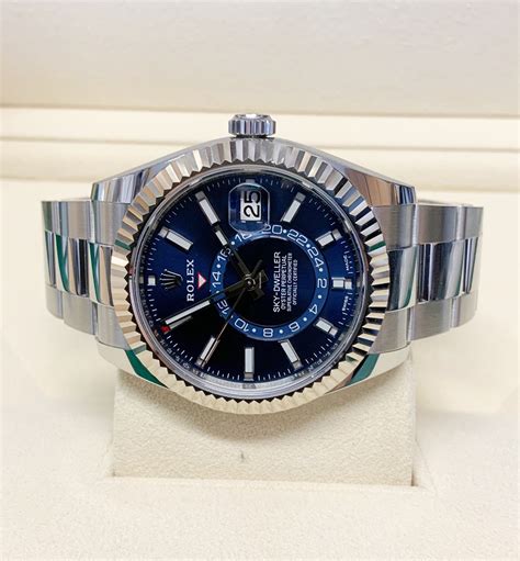 rolex sky blue|Rolex sky dweller price uk.